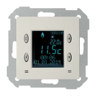 Терморегулятор электронный Simon Detail select Слоновая кость (в сборе) 