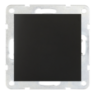 Выключатель одноклавишный Ecoplast LK80 Черный бархат (в сборе) 