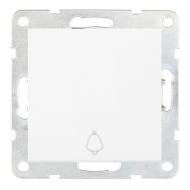 Кнопка (выключатель без фиксации) Ecoplast LK80 Белый (в сборе) 