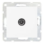 Розетка TV простая Ecoplast LK80 Белый (в сборе) 