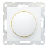 Светорегулятор поворотный 400 Вт Ecoplast LK80 Белый (в сборе) 