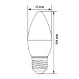 Лампа светодиодная свеча Feron LB-72 5W 2700K 230V E14 теплый свет 