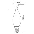 Лампа светодиодная свеча на ветру Feron LB-97 7W 2700K 230V E14 теплый свет 