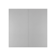 Выключатель двухклавишный Ecoplast LK45 Серебристый металлик (в сборе) 