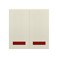 Выключатель двухклавишный с подсветкой Ecoplast LK45 Бежевый (в сборе)