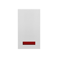 Выключатель одноклавишный с подсветкой на 1 модуль Ecoplast LK45 Белый (в сборе) 
