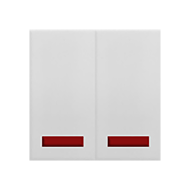 Выключатель двухклавишный с подсветкой Ecoplast LK45 Белый (в сборе)