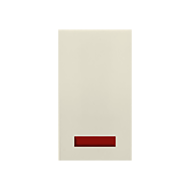 Выключатель одноклавишный с подсветкой на 1 модуль Ecoplast LK45 Бежевый (в сборе) 