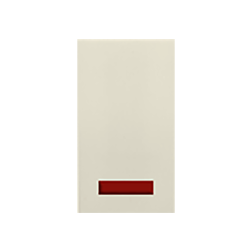 Выключатель одноклавишный с подсветкой на 1 модуль Ecoplast LK45 Бежевый (в сборе) 