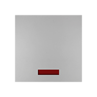 Выключатель одноклавишный с подсветкой Ecoplast LK45 Серебристый металлик (в сборе)