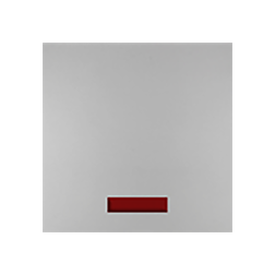 Выключатель одноклавишный с подсветкой Ecoplast LK45 Серебристый металлик (в сборе) 