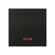 Выключатель одноклавишный с подсветкой Ecoplast LK45 Черный бархат (в сборе)