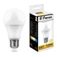 Лампа светодиодная Feron LB-92 A60 10W 2700K 230V E27 теплый свет 