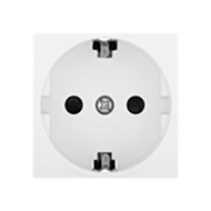 Розетка с заземлением, винтовые клеммы Ecoplast LK45 Белый (в сборе)