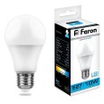 Лампа светодиодная Feron LB-92 A60 10W 6400K 230V E27 холодный свет 