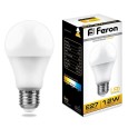 Лампа светодиодная Feron LB-93 A60 12W 2700K 230V E27 теплый свет 