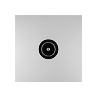 Розетка TV простая Ecoplast LK45 Серебристый металлик (в сборе) 