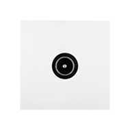 Розетка TV простая Ecoplast LK45 Белый (в сборе) 