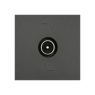 Розетка TV простая Ecoplast LK45 Черный бархат (в сборе) 