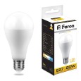 Лампа светодиодная Feron LB-98 A65 20W 2700K 230V 1750lm E27 теплый свет 