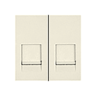 Розетка телефонная двойная 2xRJ11 Ecoplast LK45 Бежевый (в сборе)