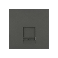 Розетка телефонная 1xRJ11 Ecoplast LK45 Черный бархат (в сборе) 