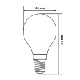 Лампа филаментная светодиодная шарик Feron LB-61 5W 4000K 230V 550lm E14 filament белый свет 