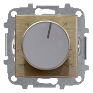 Терморегулятор для теплого пола с внешним датчиком ABB Sky Античная латунь (в сборе) 