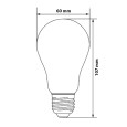 Лампа филаментная светодиодная Feron LB-57 A60 7W 4000K 230V 760lm E27 filament белый свет 