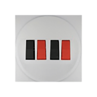 Розетка аккустическая двойная Ecoplast LK45 Серебристый металлик (в сборе) 