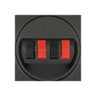 Розетка аккустическая двойная Ecoplast LK45 Черный бархат (в сборе) 