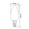 Лампа филаментная светодиодная свеча Feron LB-166 7W 230V E14 4000K 760lm DIM filament белый свет 