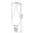 Лампа филаментная светодиодная свеча на ветру Feron LB-167 7W 4000K 230V 740lm E14 DIM filament 