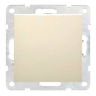 Выключатель одноклавишный Ecoplast LK60 Бежевый (в сборе) 