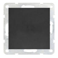 Выключатель одноклавишный Ecoplast LK60 Черный бархат (в сборе) 