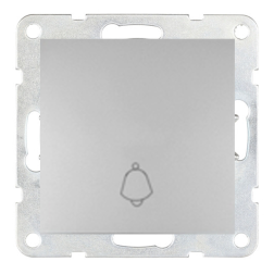 Кнопка (выключатель без фиксации) Ecoplast LK60 Серебристый металлик (в сборе) 