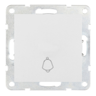 Кнопка (выключатель без фиксации) Ecoplast LK60 Белый (в сборе) 