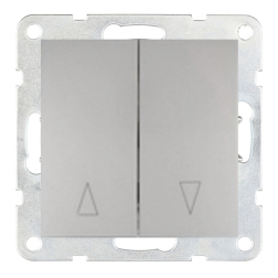 Выключатель для рольставней Ecoplast LK60 Серебристый металлик (в сборе) 