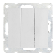 Выключатель трехклавишный Ecoplast LK60 Белый (в сборе)