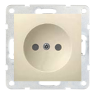 Розетка без заземления Ecoplast LK60 Бежевый (в сборе) 