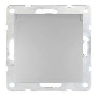 Розетка с заземлением и с крышкой Ecoplast LK60 Серебристый металлик (в сборе) 
