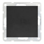 Розетка с заземлением и с крышкой Ecoplast LK60 Черный бархат (в сборе) 