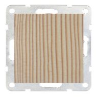 Розетка с заземлением и с крышкой Ecoplast LK60 Сосна (в сборе) 