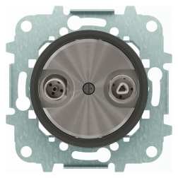 Розетка TV / SAT оконечная ABB Sky moon Стекло Черное (в сборе) 