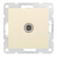 Розетка TV простая Ecoplast LK60 Бежевый (в сборе) 