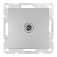Розетка TV простая Ecoplast LK60 Серебристый металлик (в сборе) 