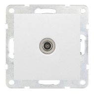 Розетка TV простая Ecoplast LK60 Белый (в сборе) 