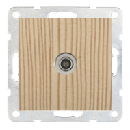 Розетка TV простая Ecoplast LK60 Сосна (в сборе) 