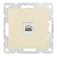 Розетка телефонная 1xRJ11 Ecoplast LK60 Бежевый (в сборе) 