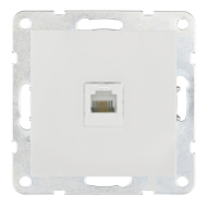 Розетка телефонная 1xRJ11 Ecoplast LK60 Белый (в сборе) 